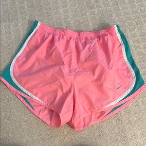 Nike Women's Pink and Teal Athletic Shorts